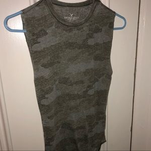 Distressed American Eagle Camo Bodysuit
